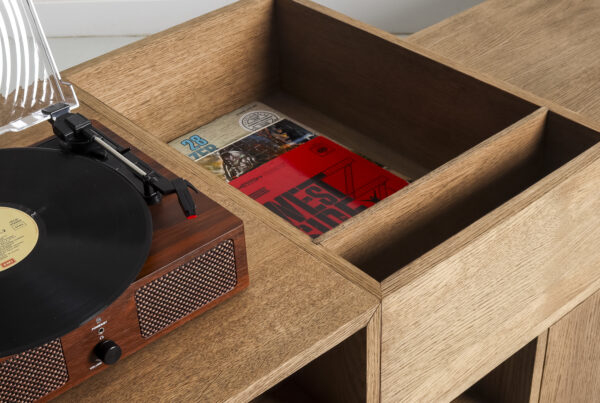 meuble sur mesure pour platine et vinyle