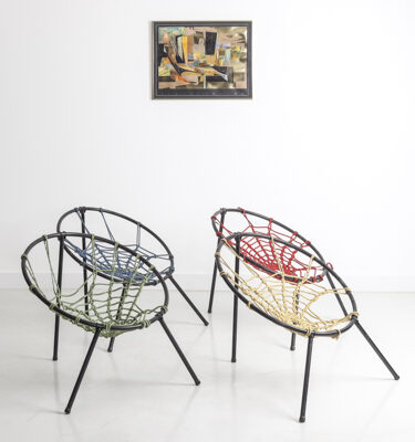 Lot de 4 chaises par Hoffer