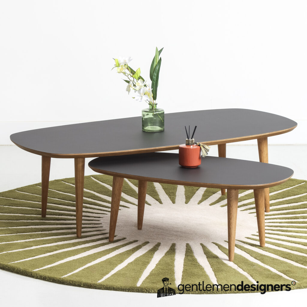 table basse en Fenix noir sur mesure 